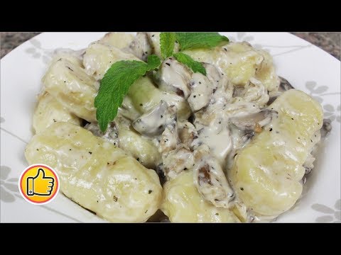 Видео: Картофельные Ньокки в Сливочно-Грибном Соусе | Potatoes Gnocchi