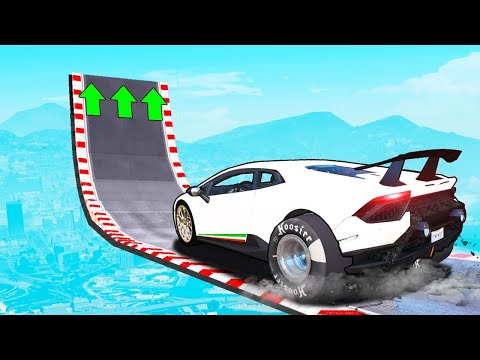 Видео: КАК ДАЛЕКО СЛУЧАЙНАЯ МАШИНА УЛЕТИТ С ОГРОМНОГО ТРАМПЛИНА! ЭКСПЕРИМЕНТЫ В ГТА 5!