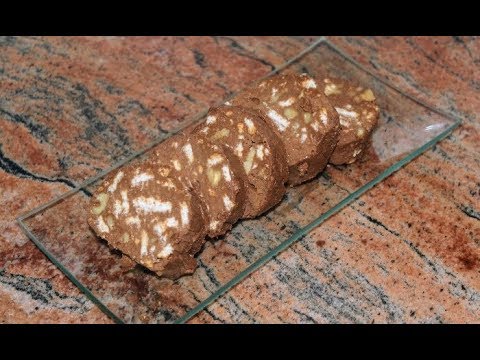 Видео: Сладкий рулет с печеньем, орехами и шоколадом