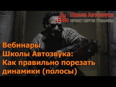 Видео: Как правильно порезать динамики (полосы) [Вебинары Школы Автозвука]