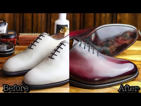 Видео: Полное преображение красителя: Учебное пособие по окрашиванию натуральной кожи и подошвы с патино...