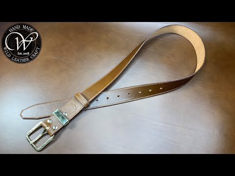 Видео: Ремень из кожи растительного дубления / Vegetable tanned leather belt from #wildleathercraft