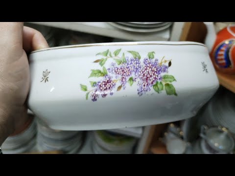 Видео: Идём в "Commiss". Кузнецов,Дулево. Незабудки,сирень. Ваза 19 век .