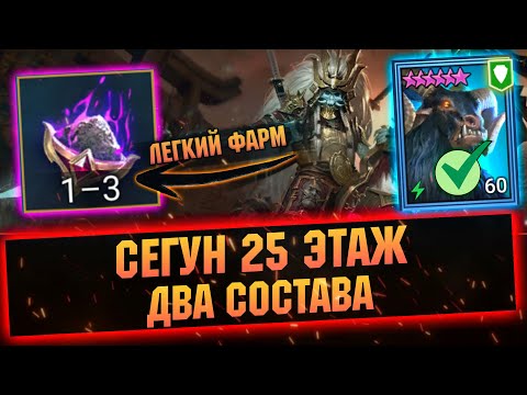 Видео: Как легко пройти и дойти до 25 Сёгуна! Редкие и доступные герои. Гайд, обзор в RAID Shadow Legends