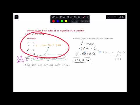 Видео: Никогда не делите обе части уравнения на переменную || 1.8.5 Введение в исчисление