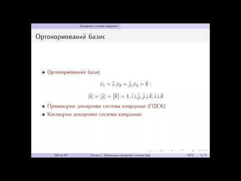 Видео: Лекція 2. Прямокутна декартова система координат. Ч. 1. Орієнтація в геометричних просторах