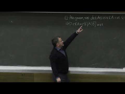Видео: Аржанцев И. В. - Алгебра. Часть 1 - 11. Теорема и формулы Крамера