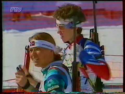 Видео: Биатлон, Олимпиада 1998, Нагано, эстафета, женщины