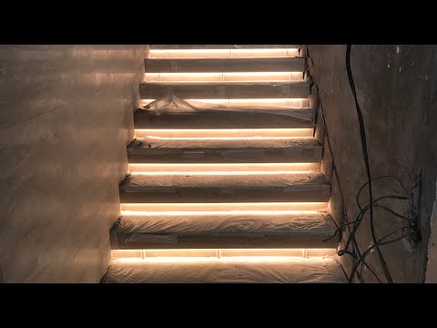 Видео: Подсветка ступеней
