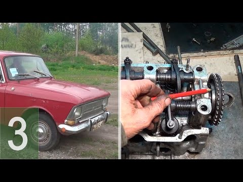 Видео: Москвич 412 - распредвал - сборка головки - часть 3