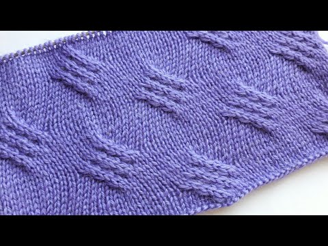 Видео: Ромбы из диагональных жгутов / Универсальный узор спицами