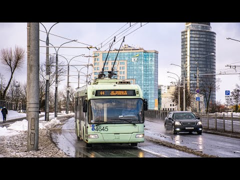 Видео: (данченко) Троллейбус минска БКМ 321 бортовой номер 4645 марш 7