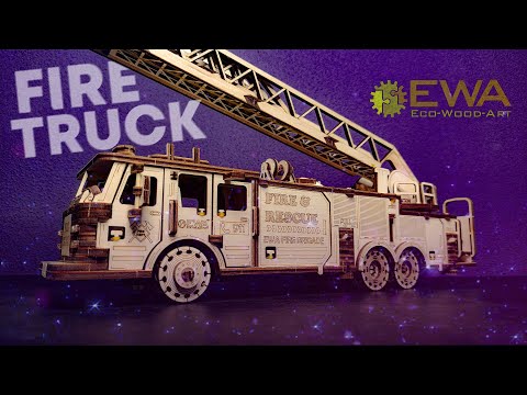 Видео: Реалистичная Пожарная Машина из Дерева. Fire Truck EWA Eco-Wood-Art