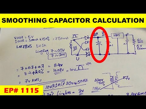 Видео: Расчет сглаживающего конденсатора для линейного источника питания