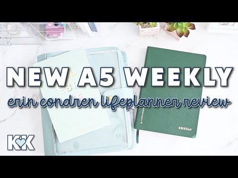 Видео: Обзор ежемесячных наклеек LifePlanner Эрин Кондрен формата A5 в мягком переплете со съемной облож...