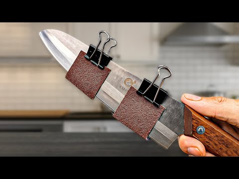 Видео: Миллионы людей до сих пор не знают этот секрет😱 1 минута затачивает нож как бритва, экономя деньги.