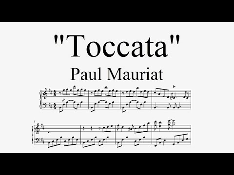 Видео: "Токката" - Поль Мориа (ноты для фортепиано)