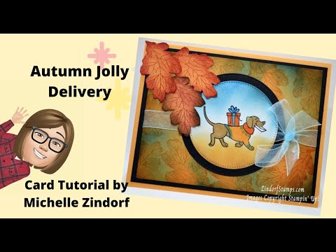 Видео: Учебное пособие по созданию открытки «Весёлая осенняя доставка» с Мишель Зиндорф