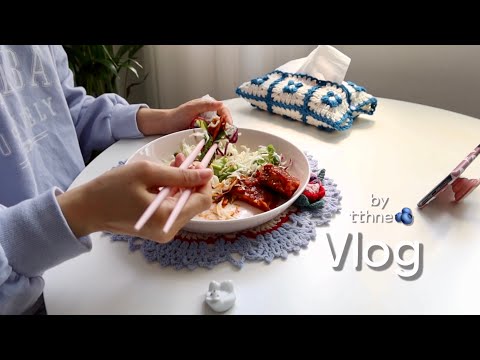 Видео: Корейская 💜Купила новую красивую миску! Бранч с овощами и клецками! Коврики крючком!