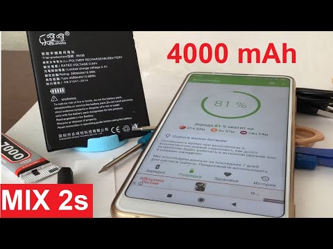 Видео: Замена аккумулятора для Xiaomi MIX2 2S  4000 mAh / батарея повышенной емкости