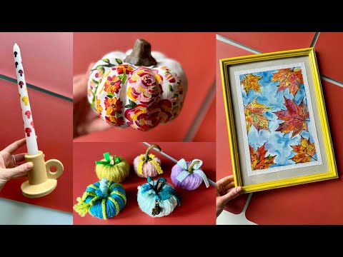 Видео: 💚ФИКС ПРАЙС💚ПЕРЕДЕЛКА😉🍁ОСЕННИЙ Декор🍁🌿DIY🌿Уютные Тыквы из пряжи 🧶Быстро👍 