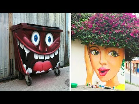 Видео: 60 примеров невероятного стрит-арта, преобразившего город