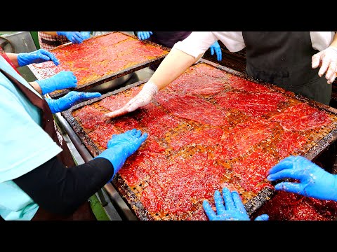 Видео: Как делают Spicy Jerky из свинины | Тайваньская уличная еда