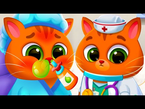 Видео: Котик БУБУ 2 с Кидом #2 Больница и мини игры Bubbu 2 на пурумчата