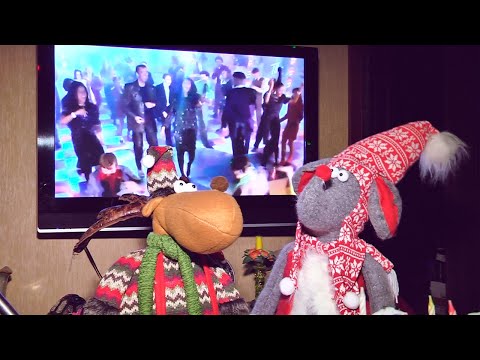 Видео: "Мыха и Олешка" празднуют и танцуют в новогоднюю ночь
