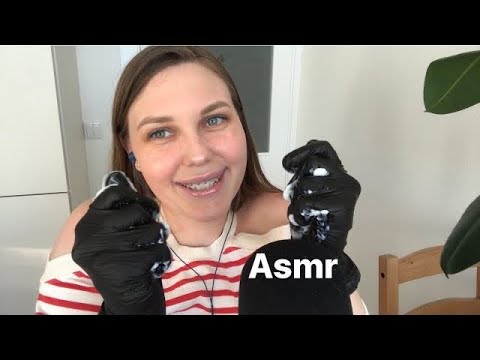 Видео: Asmr массаж с кремом | липкие звуки 💌