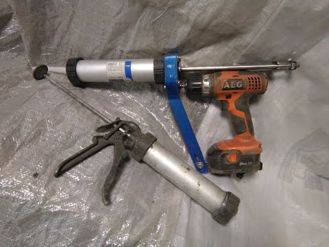 Видео: Пистолет для герметика из шуруповёрта .Automatic feeding of sealant