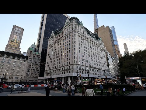 Видео: Осень в Нью-Йорке/ Вечерний центральный парк/ Знаменитый отель