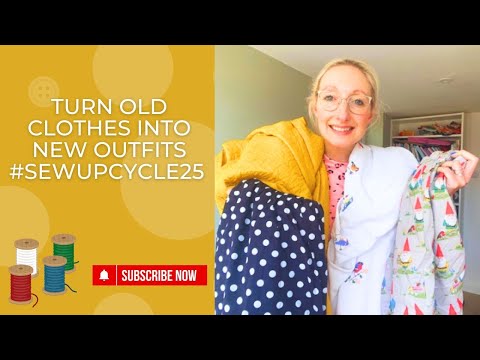 Видео: Как превратить старую одежду в новые наряды | схемы шитья | #sewupcycle25