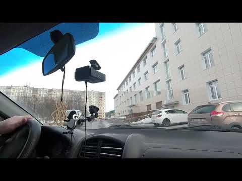 Видео: Едем из г.  Гаджиево в г. Снежногорск -12 км. пути. 22.04.2023.Испытание новой камеры - SJ8  PRO