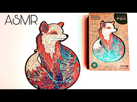 Видео: АСМР разглядываем и собираем деревянный пазл, тихий шёпот 🧩 ASMR puzzle
