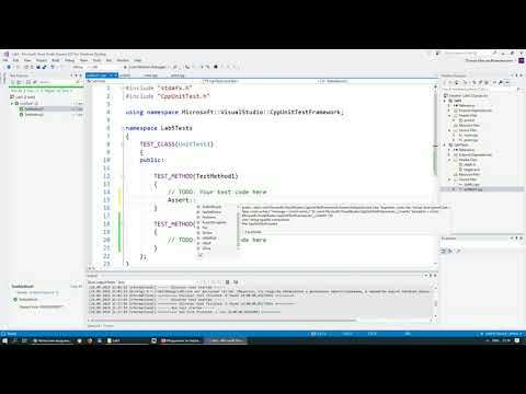 Видео: Написание модульных тестов в Visual Studio 2017 для C++