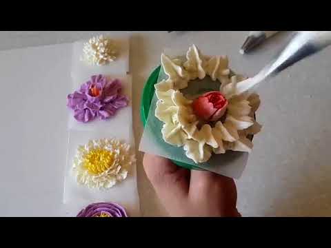 Видео: Kremdan gul chizish / Крем в малазийском стиле