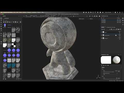 Видео: Substance 3D Painter. Курс 2. Урок 2:  Работа с кистями и добавление объемных деталей.