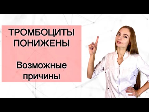 Видео: Тромбоциты. Тромбоциты понижены. Возможные причины.
