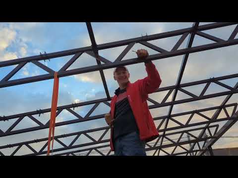 Видео: Каркасный навес под авто  6*9м. Сборка и установка