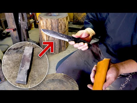 Видео: Процесс превращения железной пластины в острый нож. Японские технологии 200-летней давности