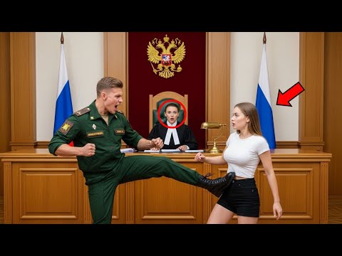 Видео: Офицер ударил русскую девушку в суде — но один звонок изменил всё