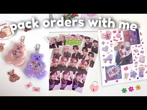 Видео: ⋆·˚💌 ‧₊ болтаем, упаковываем много k-pop фотокарт и другие заказы ⋆｡ pack orders with me pt. 7