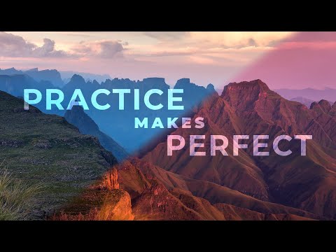 Видео: Пейзажная фотография от начала до конца — захватывающий рассвет в горах Драконовы горы