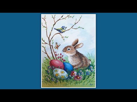 Видео: ПАСХАЛЬНЫЙ РИСУНОК. ПАСХАЛЬНЫЙ РИСУНОК ДЛЯ ДЕТЕЙ. РИСУЕМ ПАСХАЛЬНОГО ЗАЙЦА ПРОСТО ГУАШЬЮ