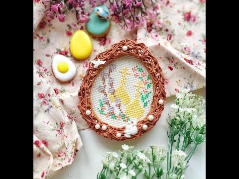 Видео: Вышивка айсингом. Пасхальный пряник. Easter cookie