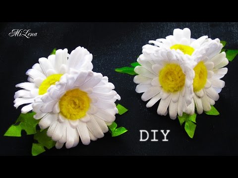 Видео: РЕЗИНКИ С РОМАШКАМИ, МК /  DIY Daisy headband