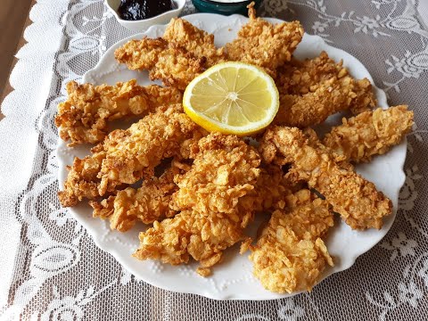 Видео: Пилешки филенца с корнфлейкс на фурна