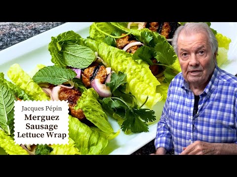 Видео: Попробуйте эти колбаски в салатных роллах | Жак Пепен готовит дома | KQED