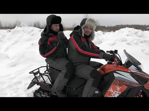 Видео: Снегоход ATAKI WD 150. Обзор, покатушки.